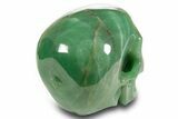 Realistic, Polished Jade (Nephrite) Skull #378614-4